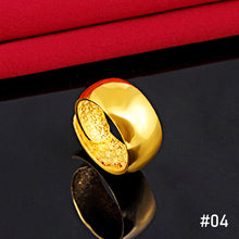 Load image into Gallery viewer, Fashion Vietnam Sand Gold Gypsophila Lucky Ring Elegant Open Ring Glossy Frosted Female Women Ring Jewelry Accessories

