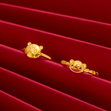 Load image into Gallery viewer, Fashion Vietnam Sand Gold Cute Small Gold Tiger Ring Chinese Zodiac Elegant Open Ring Female Ring Jewelry Accessories
