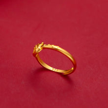 Load image into Gallery viewer, Fashion Vietnam Sand Gold Cute Small Gold Tiger Ring Chinese Zodiac Elegant Open Ring Female Ring Jewelry Accessories
