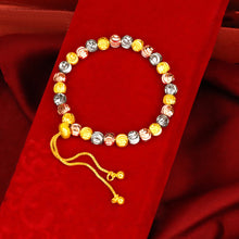 Load image into Gallery viewer, Fashion Tricolor Alluvial Gold Bracelet Fashion Adjustable Gold Lucky Beads Bracelet Sand Gold Beaded Bracelet Jewelry Accessories
