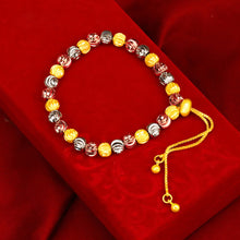 Load image into Gallery viewer, Fashion Tricolor Alluvial Gold Bracelet Fashion Adjustable Gold Lucky Beads Bracelet Sand Gold Beaded Bracelet Jewelry Accessories
