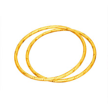 Load image into Gallery viewer, Alluvial Gold Bangle Fashion Gold Cloth Pattern Coil Bracelet 3mm Sand Gold Bracelet Thin Circle Bracelet Jewelry Accessories
