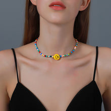 Load image into Gallery viewer, Romantic Colored Rice Beads Necklace Bohemia Summer Beaded Necklace Smiley Handmade Women Girl Choker Jewelry Accessories
