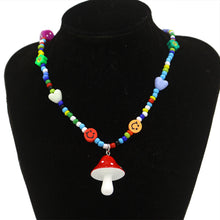 Load image into Gallery viewer, Romantic Colored Rice Beads Necklace Flower Bohemia Summer Mushroom Rainbow Beaded Necklace Choker Women Girl Jewelry Accessories
