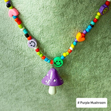 Load image into Gallery viewer, Romantic Colored Rice Beads Necklace Flower Bohemia Summer Mushroom Rainbow Beaded Necklace Choker Women Girl Jewelry Accessories
