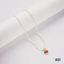 Load image into Gallery viewer, Romantic Colored Rice Beads Necklace Flower Bohemia Summer Pearls Beaded Necklace Choker Women Girl Jewelry Gift Accessories
