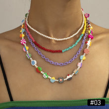 Load image into Gallery viewer, Romantic Colored Rice Beads Necklace Smiley Flower Bohemia Summer Pearls Beaded Necklace Choker Women Girl Jewelry Gift Accessories
