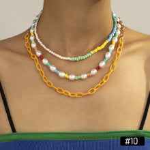 Load image into Gallery viewer, Romantic Colored Rice Beads Necklace Smiley Flower Bohemia Summer Pearls Beaded Necklace Choker Women Girl Jewelry Gift Accessories
