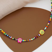 Load image into Gallery viewer, Romantic Smiley Bohemia Summer Necklace Colored Rice Beads Flower Choker Women Girl Fashion Jewelry Gift Accessories
