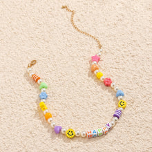 Load image into Gallery viewer, Fashion Romantic Heart Smiley Bohemia Summer Necklace Colored Rice Beads Pearls Star Choker Women Girl JewelryAccessories
