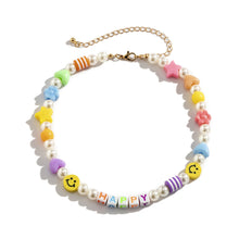 Load image into Gallery viewer, Fashion Romantic Heart Smiley Bohemia Summer Necklace Colored Rice Beads Pearls Star Choker Women Girl JewelryAccessories
