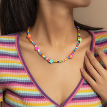 Load image into Gallery viewer, Romantic Heart Smiley Bohemia Summer Necklace Colored Rice Beads Flower Choker Women Girl Fashion Jewelry Gift Accessories
