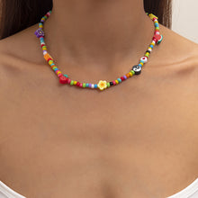 Load image into Gallery viewer, Romantic Heart Smiley Bohemia Summer Necklace Colored Rice Beads Flower Choker Women Girl Fashion Jewelry Gift Accessories
