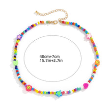 Load image into Gallery viewer, Romantic Heart Smiley Bohemia Summer Necklace Colored Rice Beads Flower Choker Women Girl Fashion Jewelry Gift Accessories
