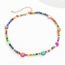 Load image into Gallery viewer, Romantic Heart Smiley Bohemia Summer Necklace Colored Rice Beads Flower Choker Women Girl Fashion Jewelry Gift Accessories
