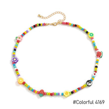 Load image into Gallery viewer, Romantic Heart Smiley Bohemia Summer Necklace Colored Rice Beads Flower Choker Women Girl Fashion Jewelry Gift Accessories
