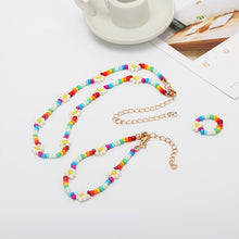 Load image into Gallery viewer, Romantic Fashion Bohemia Summer Necklace Ring Colored Rice Beads Bracelet Women Girl Fashion Jewelry Accessories
