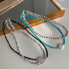 Load image into Gallery viewer, Creative Bohemia Summer Double Layer Necklace Shell Beads LOVE Simple Choker Romantic Women Girl Fashion Jewelry Accessories
