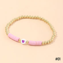 Load image into Gallery viewer, Creative Bohemia Summer Cute Soft Clay Bracelet Heart Beads Simple Bangle Romantic Women Girl Fashion Jewelry Accessories
