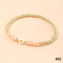 Load image into Gallery viewer, Creative Bohemia Summer Cute Soft Clay Bracelet Heart Beads Simple Bangle Romantic Women Girl Fashion Jewelry Accessories

