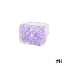 Load image into Gallery viewer, Creative Transparent Resin Ring Fruit Square Ring Acrylic Ring Simple Index Finger Ring Women Girl Fashion Jewelry Accessories
