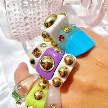 Load image into Gallery viewer, Geometric Solid Color Acrylic Women Ring Fashion Candy-colored Acrylic Ring Ins Style Simple Personality Resin Ring Jewelry
