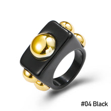 Load image into Gallery viewer, Geometric Solid Color Acrylic Women Ring Fashion Candy-colored Acrylic Ring Ins Style Simple Personality Resin Ring Jewelry
