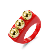 Load image into Gallery viewer, Geometric Solid Color Acrylic Women Ring Fashion Candy-colored Acrylic Ring Ins Style Simple Personality Resin Ring Jewelry
