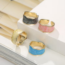 Load image into Gallery viewer, Fashion Retro Epoxy Alloy Personality Ring Starry Sky Irregular Ring Women Girls Creative Jewelry Summer Accessories
