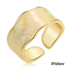 Load image into Gallery viewer, Fashion Retro Epoxy Alloy Personality Ring Starry Sky Irregular Ring Women Girls Creative Jewelry Summer Accessories
