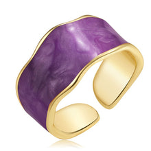Load image into Gallery viewer, Fashion Retro Epoxy Alloy Personality Ring Starry Sky Irregular Ring Women Girls Creative Jewelry Summer Accessories
