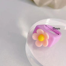 Load image into Gallery viewer, Fashion Flower Summer Resin Creative Cute Personality Fresh Plastic Sun Flower Ring Women Girls Jewelry Gift
