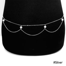 Load image into Gallery viewer, Fashion Women Metal Waist Chain Fashion All-match Pearl Hollow Sexy Waist Chain Decoration Belt Apparel Body Accessories
