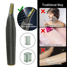 Load image into Gallery viewer, Mini Portable Ultra Thin Precision Trimmer Electric Nose Hair Trimmer Ear Trimmer for Men Nose Hair Shaver Waterproof Safe Clean Tool
