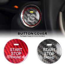 Load image into Gallery viewer, Carbon Fiber Car Engine Start Button Cover Button Cover Interior Button Trim Strip For Mazda 3 Axela CX-3 CX-5 CX-8 MX-5
