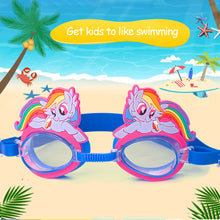 Load image into Gallery viewer, Colorful Adjustable Cute Cartoon Children Kids Waterproof Silicone Anti Fog UV Shield Swimming Diving Glasses Goggles Eyewear
