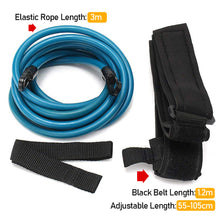 Load image into Gallery viewer, 3M Adjustable Swim Training Resistance Elastic Belt Swimming Exerciser Safety Swimming Belt Swim Tether Elastic Rope Band
