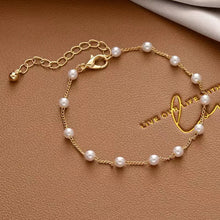 Load image into Gallery viewer, Golden Pendant Bracelet For Women Retro Punk Gothic Portrait Coin Cross Pearl Bracelet Jewelry
