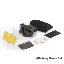Load image into Gallery viewer, Tactical Airsoft Paintball Goggles Motorcycle Windproof Anti Fog CS Wargame Protection Goggles Fits For Tactical Helmet
