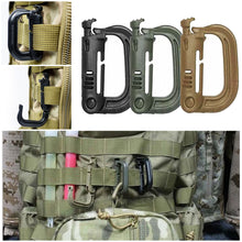 Load image into Gallery viewer, Outdoor Camping Equipment EDC Gear Muti Tool Tac Link Keychain Snap Hook D-Ring Buckle Carabiner Clasp Clip Hiking Accessories
