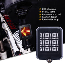 Load image into Gallery viewer, Smart Bike Light Fully Automatic Cycling Turning Signal Taillight USB Bicycle Rechargeable Rear Light LED Warning Lamp
