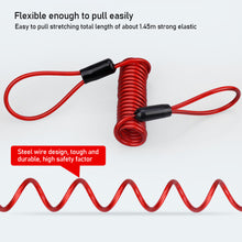 Load image into Gallery viewer, 1.2M Security Anti Thief Motorbike Motorcycle Wheel Disc Brake Alarm Lock Reminder Spring Cable Protection Alarm Locks
