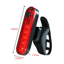 Load image into Gallery viewer, Rechargeable Bicycle Lamp LED Rear Tail Warning Light USB Waterproof Lights Cycle Bike Taillight Safety Lamp With Bracket
