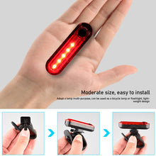 Load image into Gallery viewer, Rechargeable Bicycle Lamp LED Rear Tail Warning Light USB Waterproof Lights Cycle Bike Taillight Safety Lamp With Bracket
