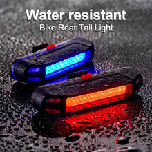Load image into Gallery viewer, Bicycle Rear Light Waterproof USB Rechargeable LED Safety Warning Lamp Bike Flashing Accessories Cycling Taillight
