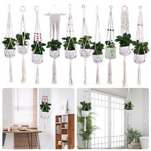 Load image into Gallery viewer, Hanging Handmade Macrame Plant Hanger Flower Pot Planter Hanger For Wall Decoration Countyard Garden Hanging Basket
