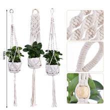 Load image into Gallery viewer, Hanging Handmade Macrame Plant Hanger Flower Pot Planter Hanger For Wall Decoration Countyard Garden Hanging Basket
