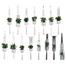 Load image into Gallery viewer, Hanging Handmade Macrame Plant Hanger Flower Pot Planter Hanger For Wall Decoration Countyard Garden Hanging Basket
