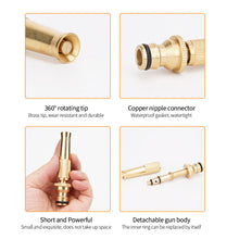 Load image into Gallery viewer, Spray Nozzle Water Gun Brass High Pressure Direct Spray Quick Hose Connector Home Faucet Adapters Water Tap Adapter Garden Sprinkler
