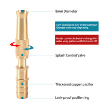 Load image into Gallery viewer, Spray Nozzle Water Gun Brass High Pressure Direct Spray Quick Hose Connector Home Faucet Adapters Water Tap Adapter Garden Sprinkler
